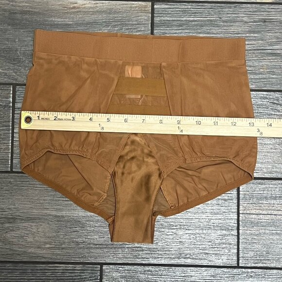 NWT $48 HAH X Free People Hi Waisted Panty Size XS Brown Sugar Sheer Pin Up - Picture 8 of 11